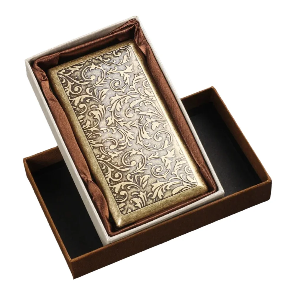 Smoking & Vaping Accessories - Slim Embossed Cigarette Case 20 Sticks
