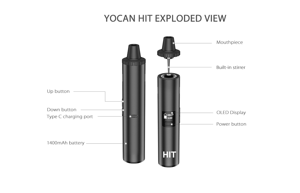 Original Yocan Hit Dry Herb Va - Vaping Area 评论和价格